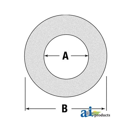 A & I Products Friction Disc/Clutch Lining, 6.5" O.D., 2" I.D. 6" x6" x1" A-36F41